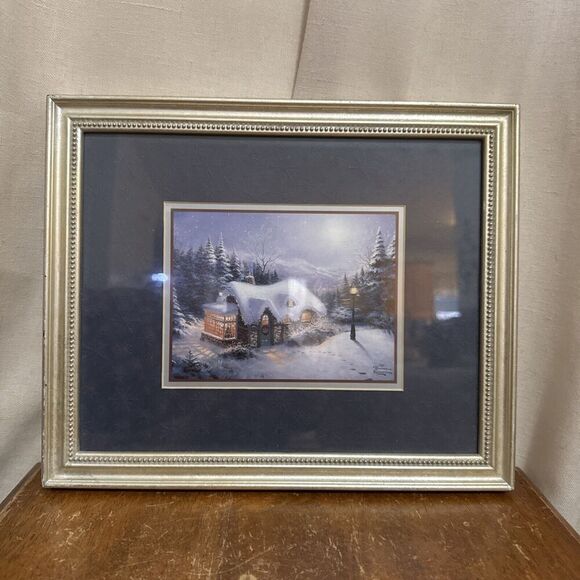 Thomas Kinkade Accent Silent Night 1999 Collectors Series COA 2000 Framed 9.5x11 - Picture 10 of 10